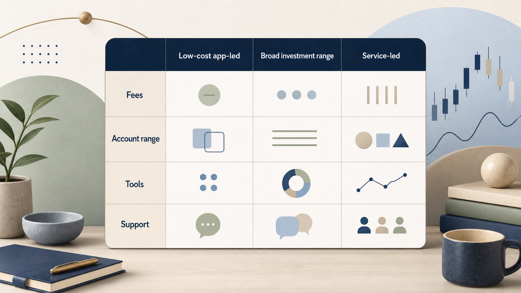 Make the repeatable comparison criteria easy to scan while preserving the guide's non-advisory, no-one-size-fits-all framing